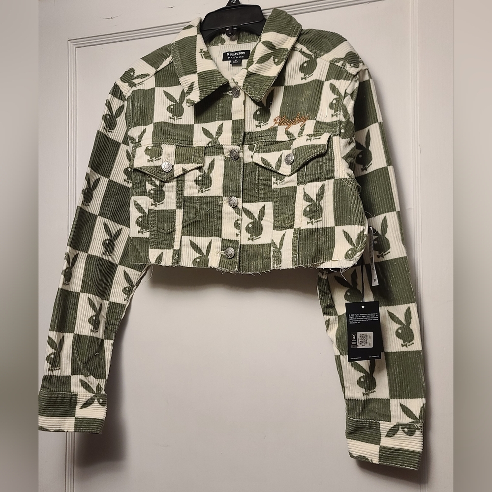 PacSun Playboy Edge Crop Trucker jacket